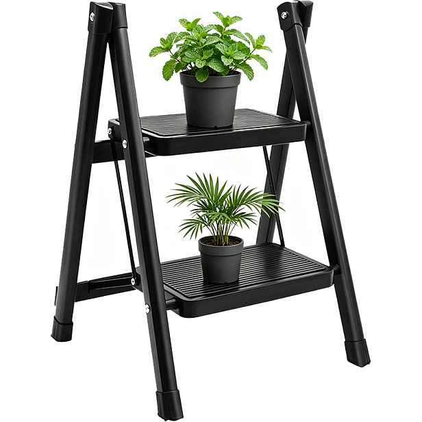 Domácí žebřík Žebřík Ocelový 150 kg Schůdky Stupně Plošina