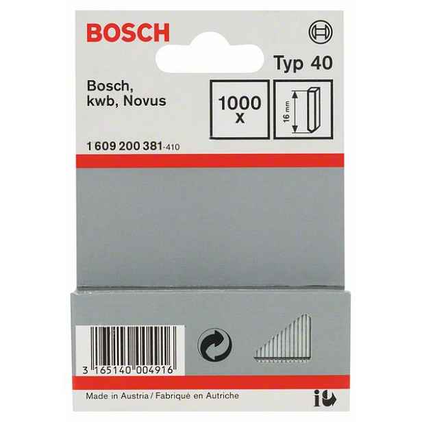 Spony Bosch typ 40 16 mm 1 000 ks