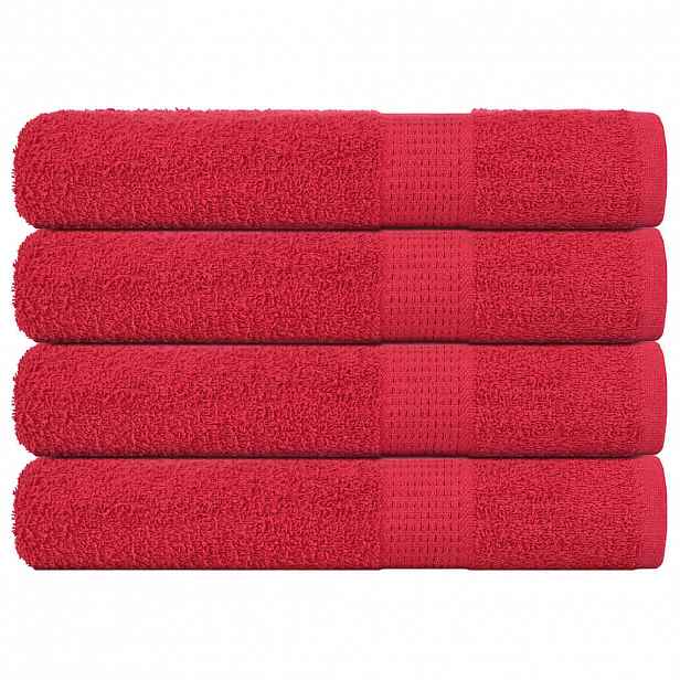 vidaXL Saunové osušky FROGN 4 ks červené 80x200 cm 360 g/m²