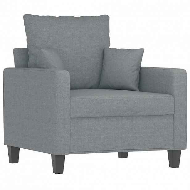 vidaXL Křeslo světle šedé 60 cm textil