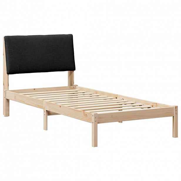 vidaXL Rám postele Hnědo-černá 100 x 200 cm Masivní borovicové dřevo