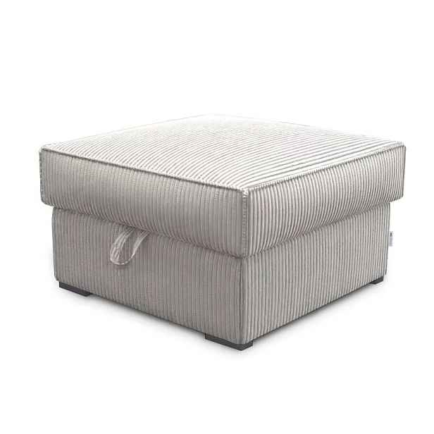 Světle béžový taburet SMART COSARO s úložným prostorem 65x65 cm