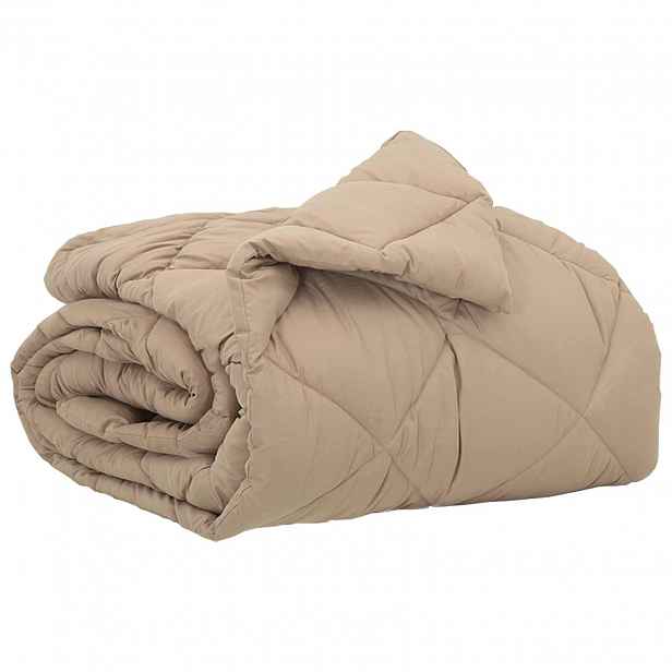 vidaXL Celoroční přikrývka 140 x 200 cm 300 gsm Taupe