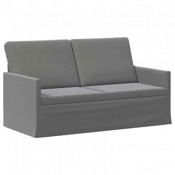 vidaXL Pohovka pro 2 osoby Tmavě šedá 150 x 81 x 82 cm Samet