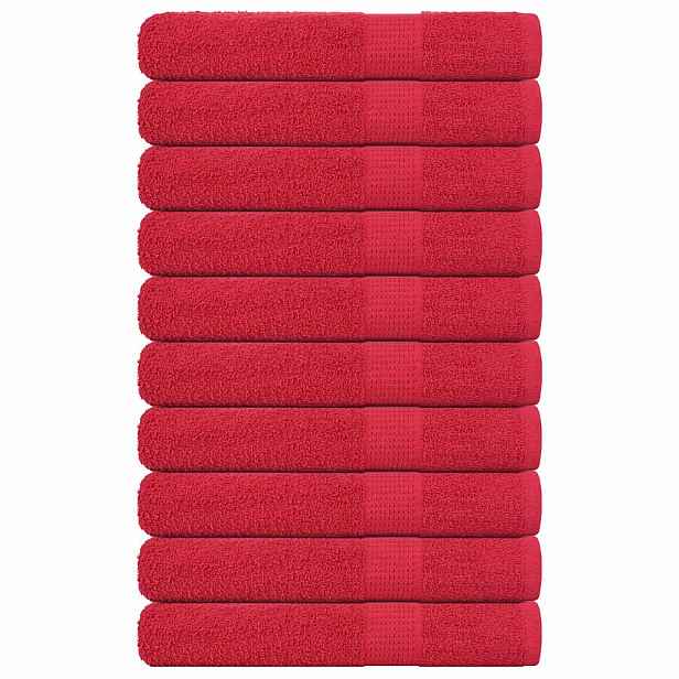vidaXL Saunové osušky FROGN 10 ks červené 80x200 cm 360 g/m²