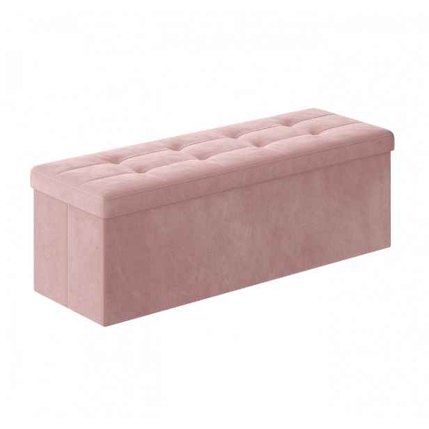 Taburet s úložným prostorem OTTOMAN 110x38 cm, růžový