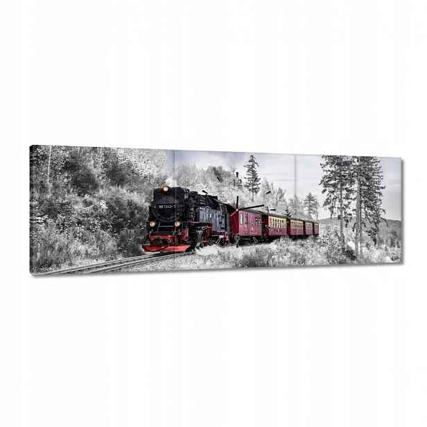 Hodiny 120x40 Vlak a zimní aura