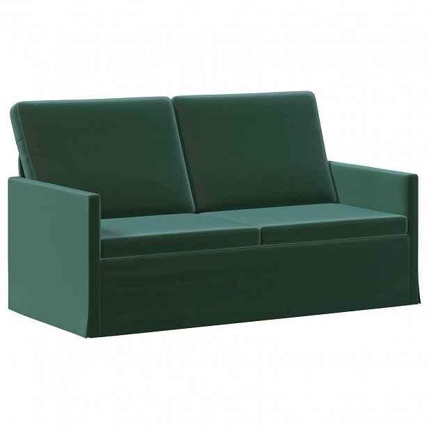vidaXL Pohovka pro 2 osoby Tmavě zelená 150 x 81 x 82 cm Samet