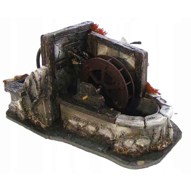 Vodní kolo/mlýn s vodním čerpadlem 13x25x13 cm 220V