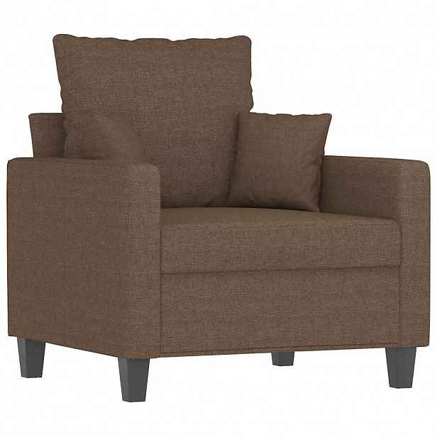 vidaXL Křeslo hnědé 60 cm textil