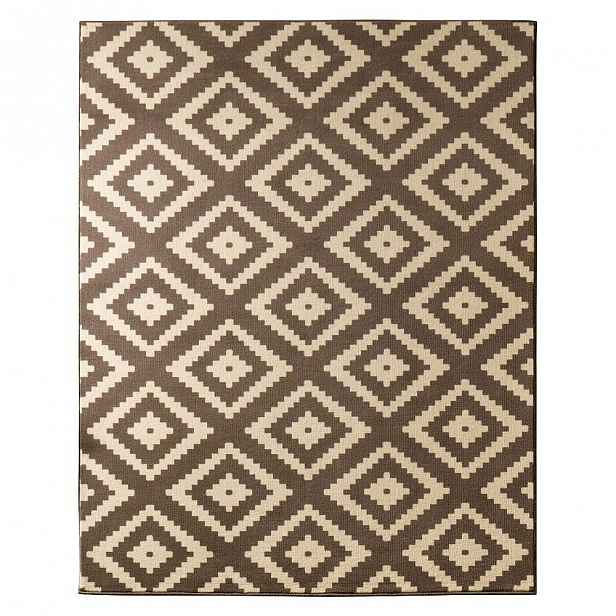 Hnědý koberec Hanse Home Hamla Diamond, 80 x 150 cm