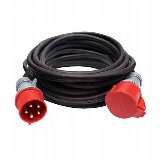 Prodlužovací kabel 400V/32A 25m, IP44, černý kabel gumový 2.5mm2