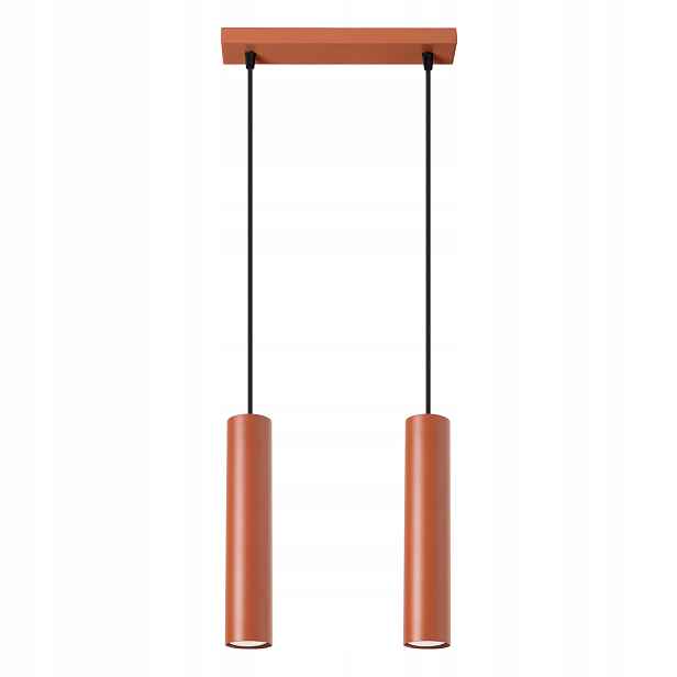 Sollux Lagos závěsná lampa okrová červená 2xGU10 30cm