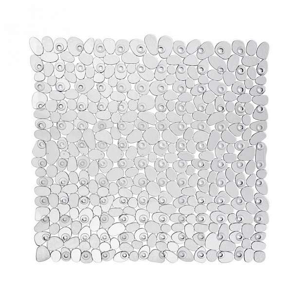 Transparentní protiskluzová koupelnová podložka Wenko Drop, 54 x 54 cm