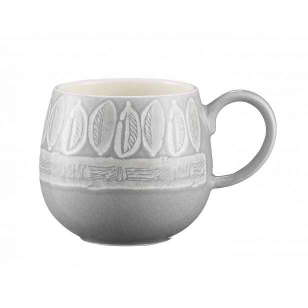 Mason Cash Impressions Mugs hrnek Leaf, 350 ml, šedý
