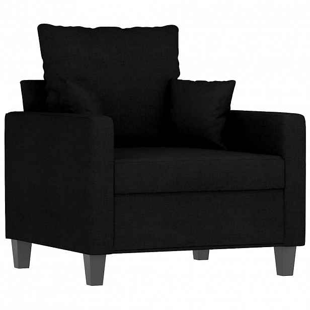 vidaXL Křeslo černé 60 cm textil