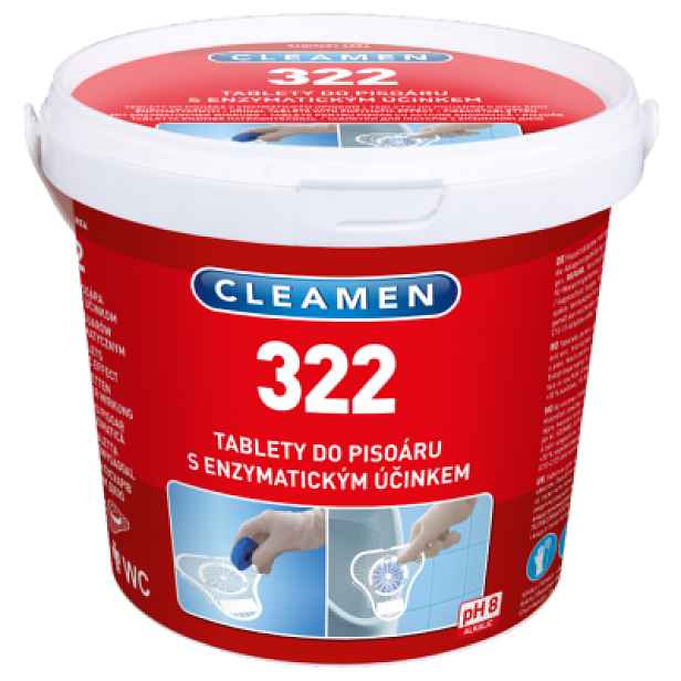 CLEAMEN 322 Tablety do pisoáru 12ks + sítko