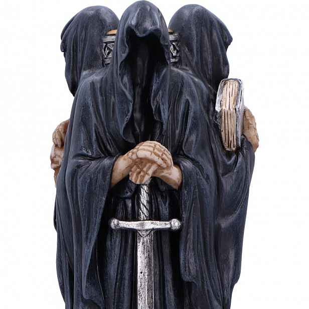 Figurka Smrťáka držícího hodiny 39,5 cm, ručně malovaná, originální