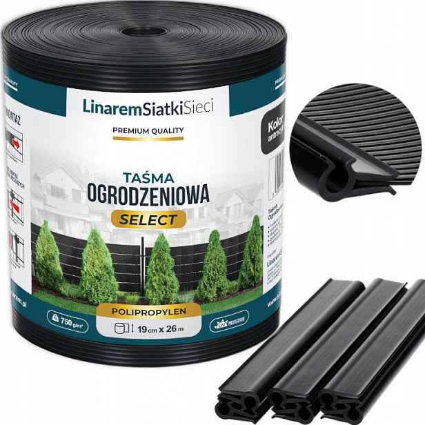 Stínící Panelové Pásy 19 cm x 26 m Premium 750 g Pp Na Oplocení Antracit Klipsy