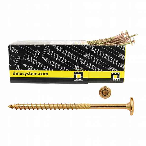 Tesařské vruty do dřeva Ct 8x340 Torx talířová hlava Domax 50 kusů