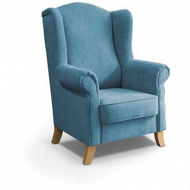 Beautysofa KŘESLO UŠÁK Leonardo modré