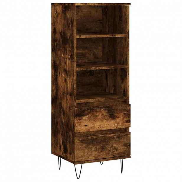 vidaXL Skříň highboard kouřový dub 40 x 36 x 110 cm kompozitní dřevo