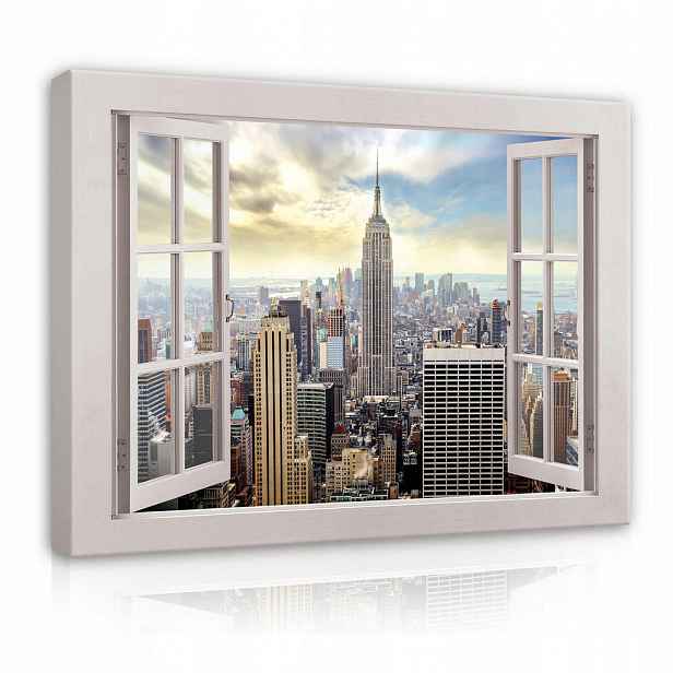 Wallarena OBRAZY NA PLÁTNĚ Obývací pokoj s motivem města New York 120x80