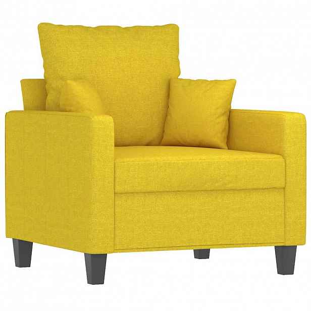 vidaXL Křeslo světle žluté 60 cm textil