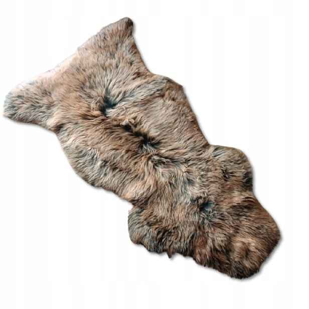 Dekorativní kůže Upravená přírodní ovčí kůže 120 cm Hnědá
