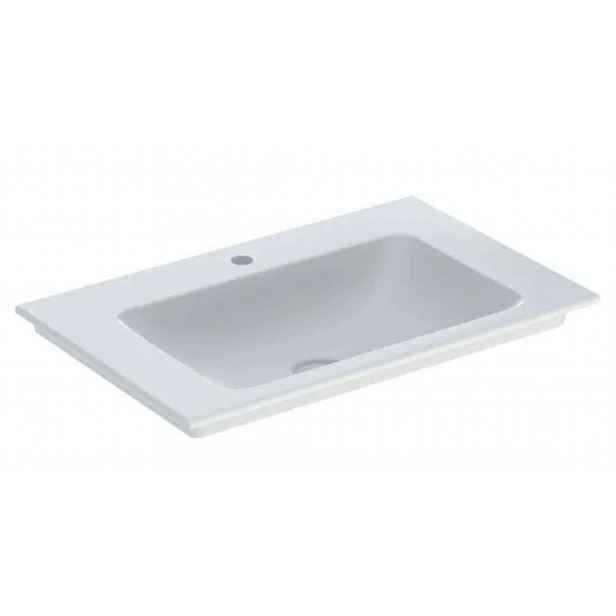 Geberit ONE - Umyvadlo nábytkové 75x48x14 cm, bez přepadu, s otvorem pro baterii, KeraTect, bílá 505.010.01.2
