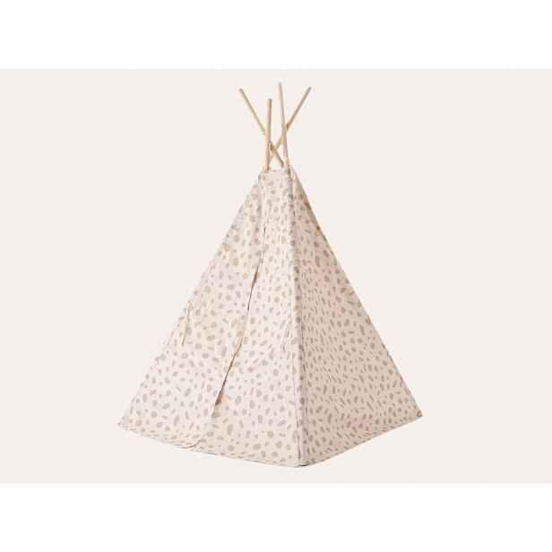 Kid's Concept Dětské teepee - béžové puntíky