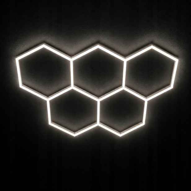Led lampa Hexagon Stropní panel Osvětlení do garáže Dílna 168W 4000K