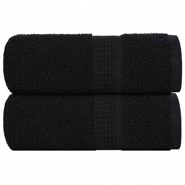 vidaXL Ručníky FROGN 2 ks černé 30x30 cm 360 g/m²