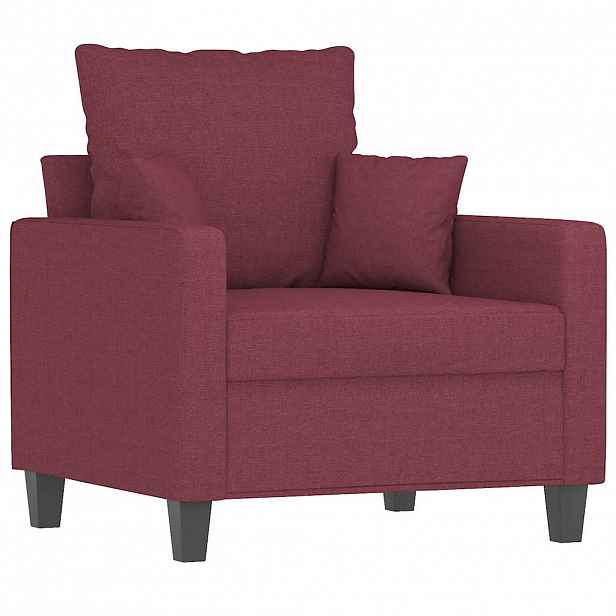 vidaXL Křeslo vínové 60 cm textil