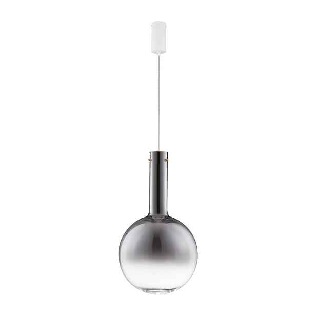 Šedé skleněné LED stmívatelné závěsné svítidlo ø 30 cm Nostos – Nova Luce