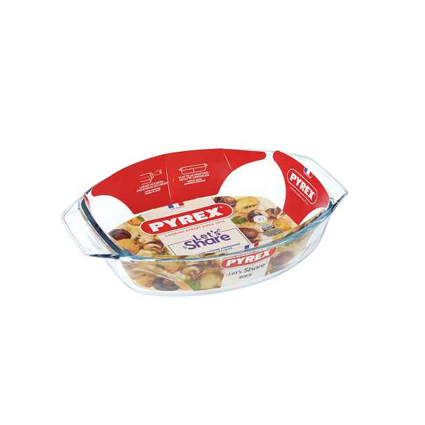 Skleněný pekáč s uchy PYREX 35x24cm/3l., borosilikát