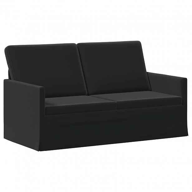 vidaXL Pohovka pro 2 osoby Černá 150 x 81 x 82 cm Samet