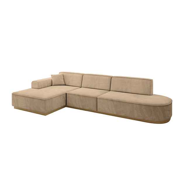 ALTDECOR ROHOVÁ SEDAČKA s otomanem, levá IREA-L2-v2 327x165x80 Béžová Velur