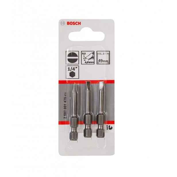 Bosch - Sada bitů S0,5x4, délka 49 mm, 3 ks 2607001475