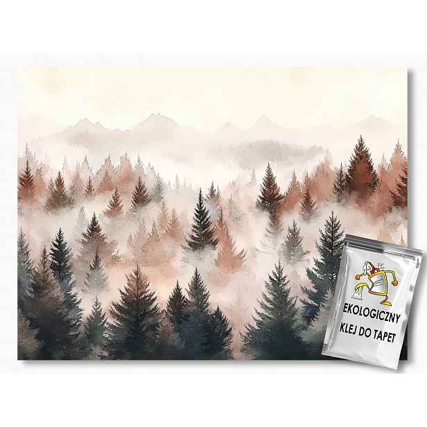 Fototapeta Flizelina Krajina Hory Les Stromy Podzim Mlha 254x184 130g