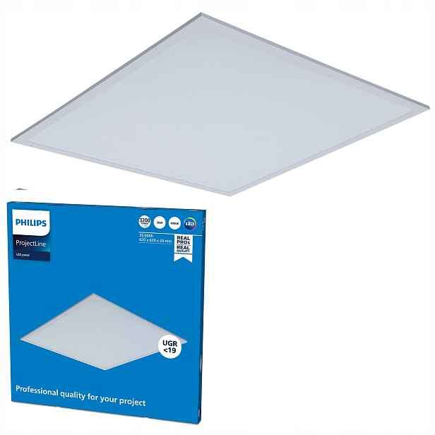 Led panel Podomítkové svítidlo Lampa 36W 3200lm 62x62 cm UGR19 Kaseton Philips