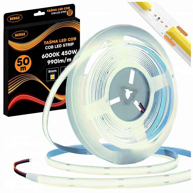 Led pásek 12V Cob Rgb 1m 450 diod 15W Multicolor 10mm Profesionální Premium