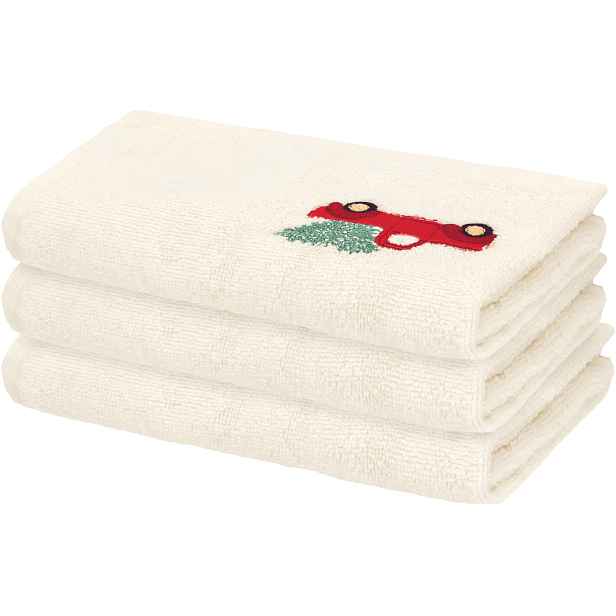 Livarno® Froté ručník, 50 x 100 cm / Froté ručník pro hosty, 30 x 50, 450 g/m², 3 kusy (3x, bílá)