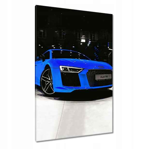 Obrazy 80x120 Modré Audi Audica R8
