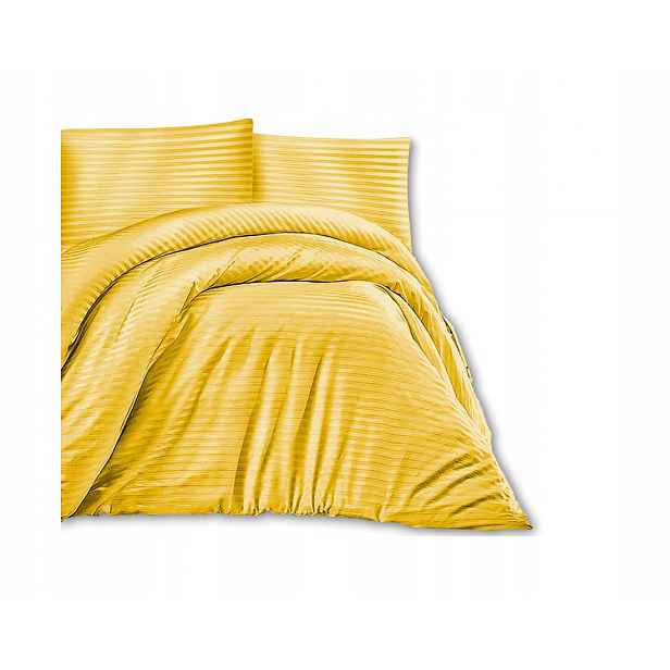 Povlečení Lux Cizgili 140x200, hořčicová barva