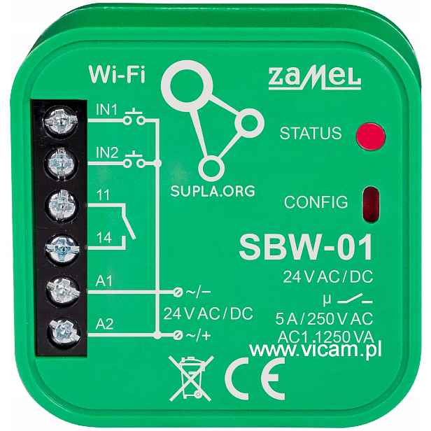 Wi-Fi ovladač brány Supla SBW-01 Nice Horman