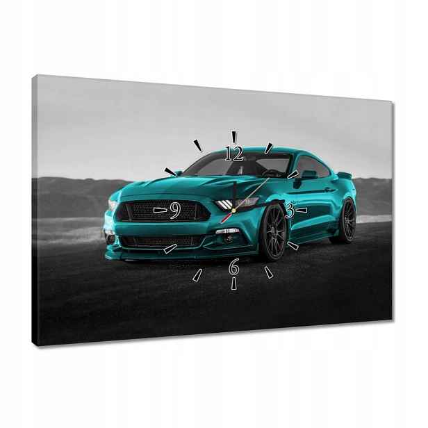 Hodiny 60x40 Ford Mustang Auto Usa
