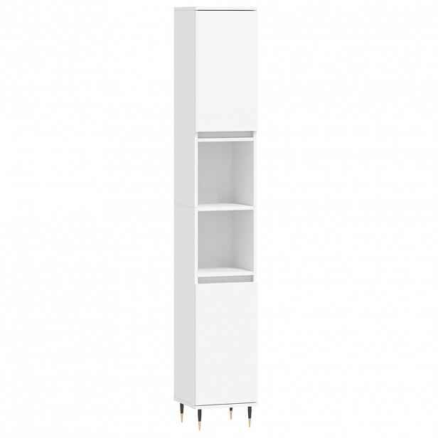 vidaXL Koupelnová skříňka bílá 30 x 30 x 190 cm kompozitní dřevo