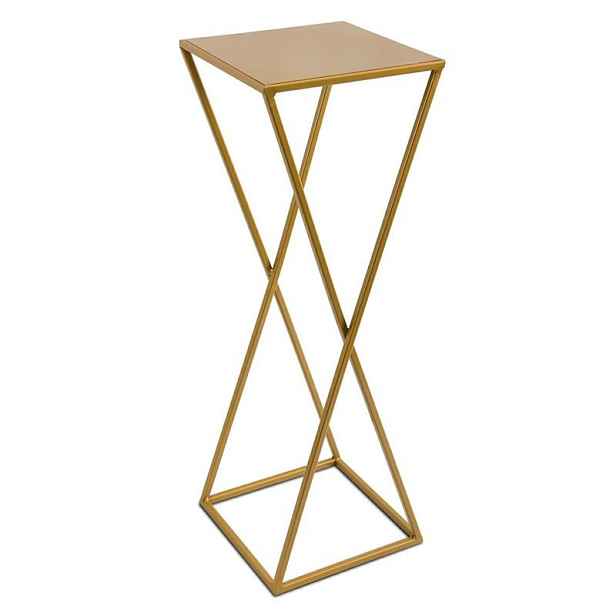 HowHomely Stojan na květiny ESPIRAL 70 cm zlatý