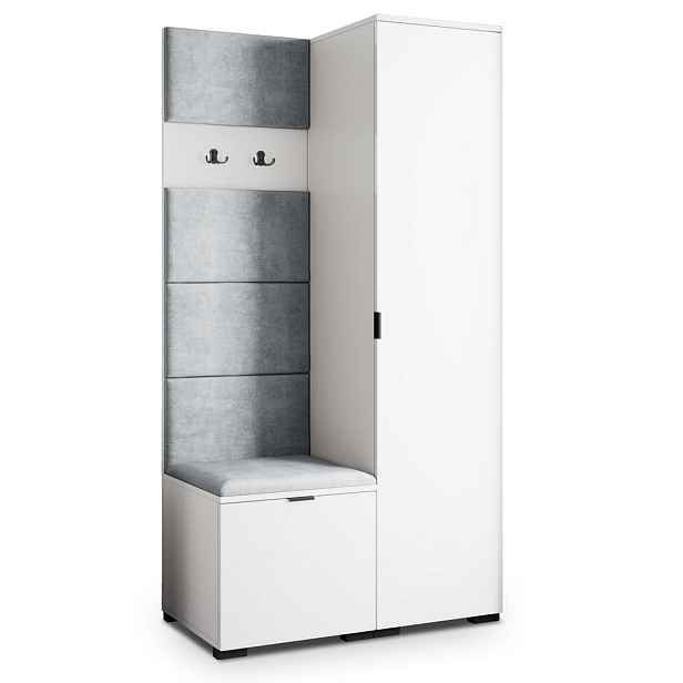MASSENO MODERNÍ PŘEDSÍŇOVÁ SKŘÍŇ LORI, 95/181/51 cm, bílá